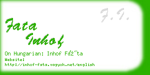 fata inhof business card